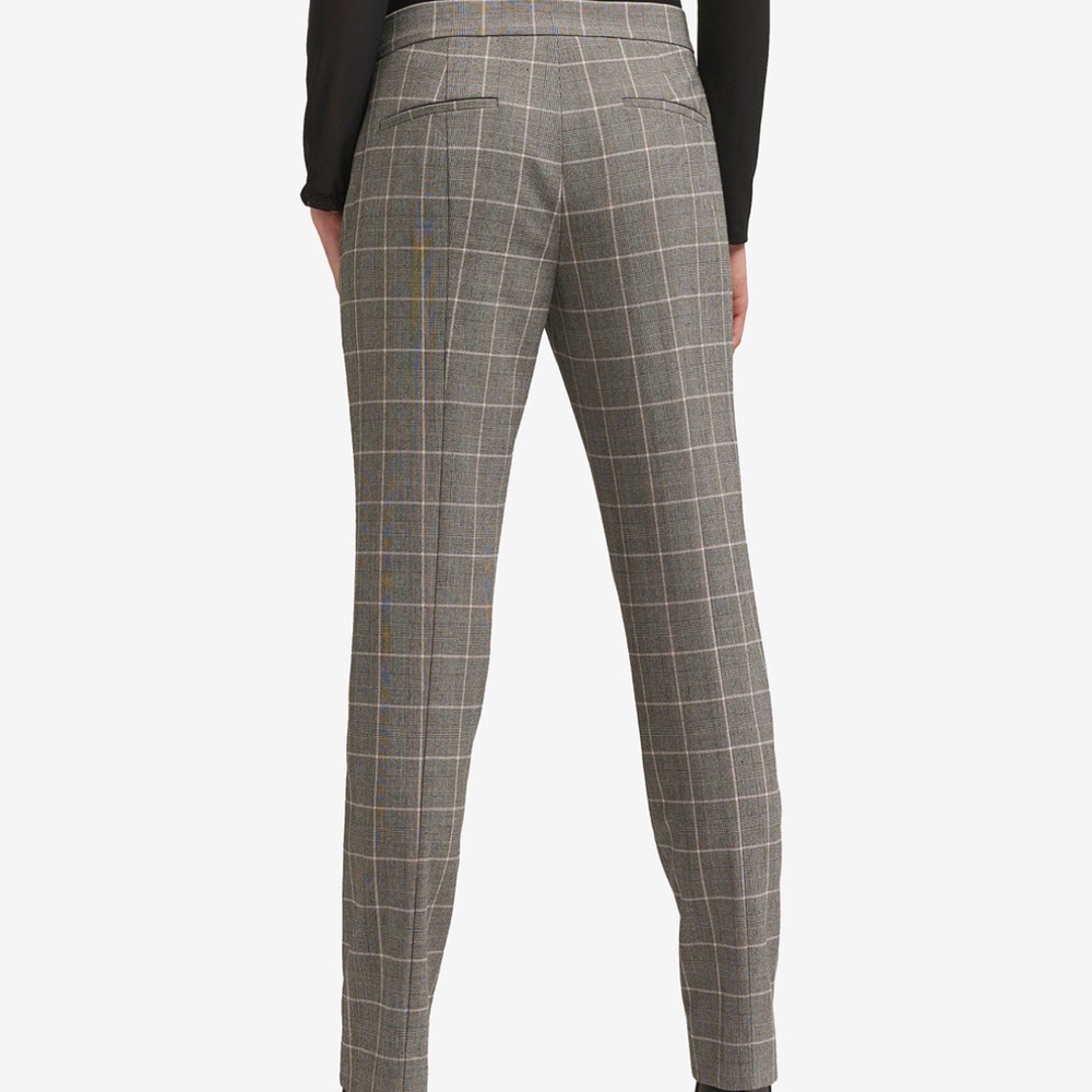 DKNY Plaid Straight-legged Pants - Picture 2 of 2